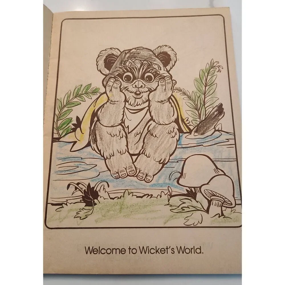 Star Wars Return of the Jedi ROTJ Wickets World Coloring Book Kenner 1983 #18480